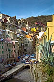 Liguria - Le Cinque Terre. Il Sentiero Verdeazzurro da Vernazza a Riomaggiore. Il paese di Riomaggiore.